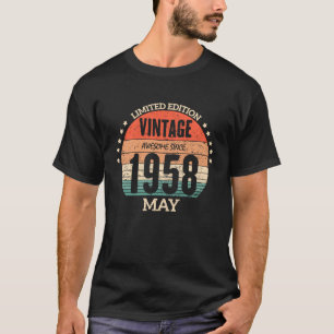 65th Birthday Awesome Since May 1958 65 Year Old T-Shirt