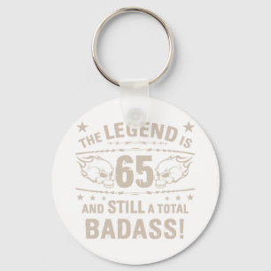 65th Birthday Badass Key Ring