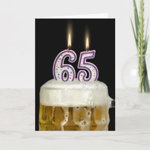 65th Birthday Beer Card