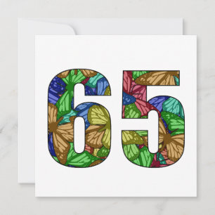 65th Birthday Butterflies Card