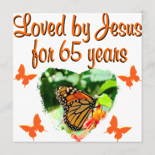 65TH BIRTHDAY BUTTERFLY CARD