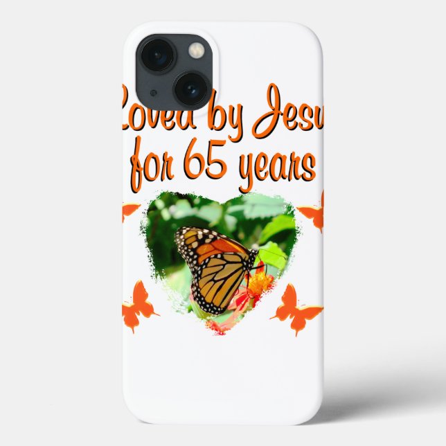 65TH BIRTHDAY BUTTERFLY Case-Mate iPhone CASE (Back)