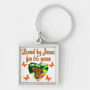 65TH BIRTHDAY BUTTERFLY KEY RING