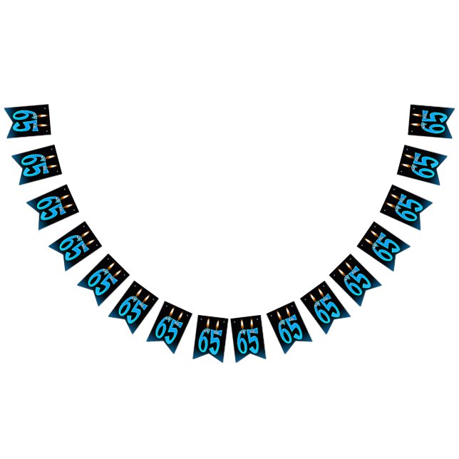 65th birthday candles with eyeballs bunting  (All)