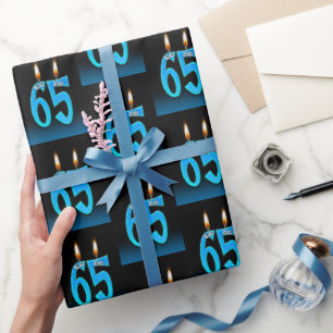65th Birthday Candles with Eyeballs  Wrapping Paper