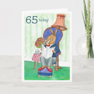 65th Birthday Card - Mr Rabbit