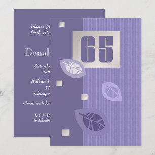 65th Birthday Celebration Custom Invitations