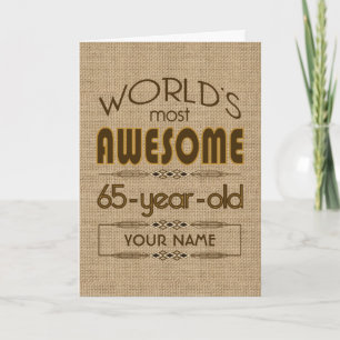 65th Birthday Celebration World Best Fabulous Card