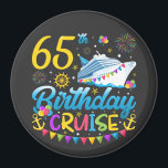 65th Birthday Cruise B-Day Party Circle Magnet<br><div class="desc">65th Birthday Cruise B-Day Party Funny design Gift Circle Magnet Classic Collection.</div>