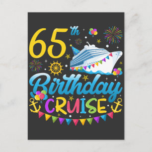 65th Birthday Cruise B-Day Party Postcard