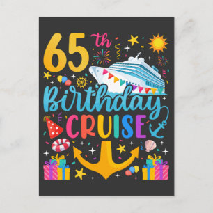 65th Birthday Cruise B-Day Party Postcard