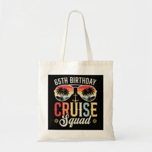 65TH Birthday Cruise Squad Family Matching Tote Bag