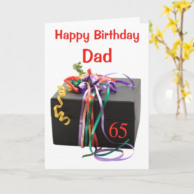 65th Birthday Customisable Card (Yellow Flower)
