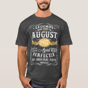 65th Birthday Decoration Legends Were Born In Augu T-Shirt