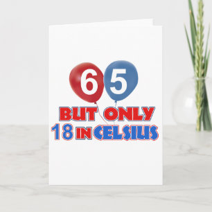 65th birthday designs card