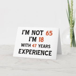 65th birthday designs card