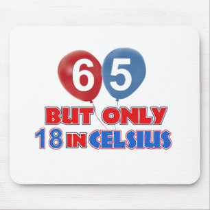 65th birthday designs mouse pad