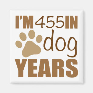 65th Birthday Dog Years Magnet