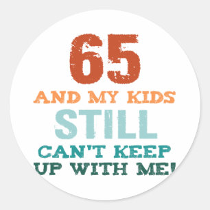 65th Birthday For Parents Classic Round Sticker