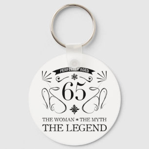 65th Birthday For Women Key Ring