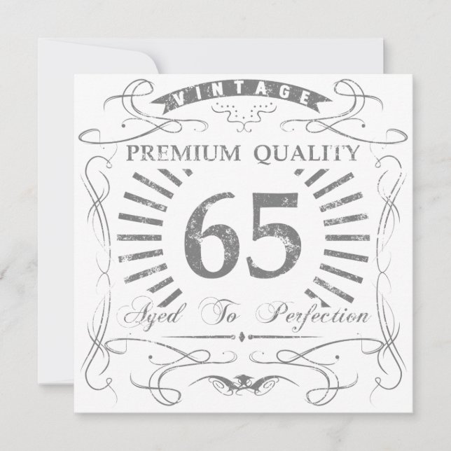 65th Birthday Gag Gift Card (Front)