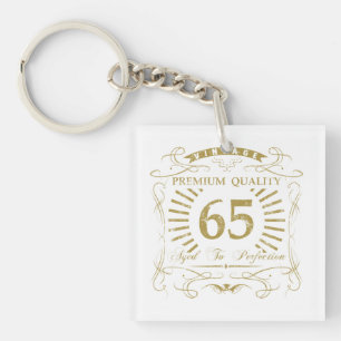 65th Birthday Gag Gift Key Ring