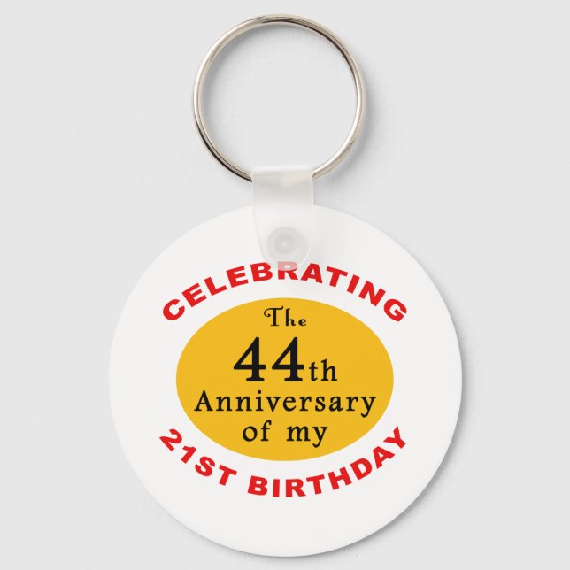 65th Birthday Gag Gifts Key Ring (Front)