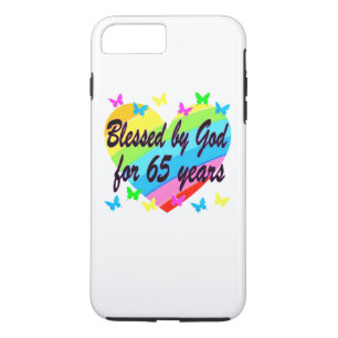 65TH BIRTHDAY GOD LOVES ME DESIGN iPhone 8 PLUS/7 PLUS CASE