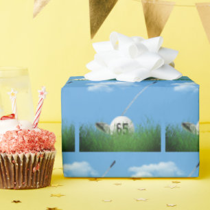 65th Birthday Golf Ball Wrapping Paper
