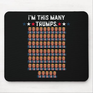 65th Birthday I'm This Many Trumps For Trump Suppo Mouse Pad