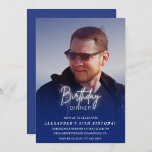 65th birthday invitation Birthday Dinner Photo Men