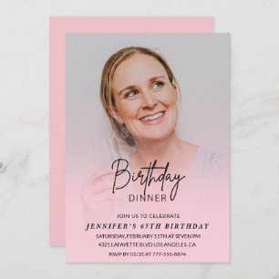 65th birthday invitations Birthday Dinner Photo