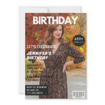 65th birthday invitations for her Magazine Cover