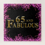 65th Birthday  Jigsaw Puzzle<br><div class="desc">Fabulous Birthday Products!</div>