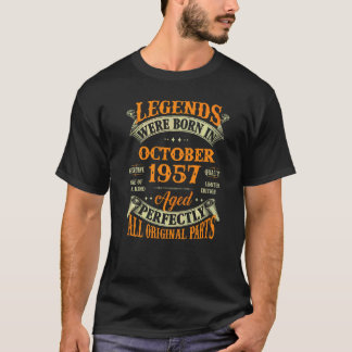 65th Birthday  Legends Born In October 1957 65 Yrs T-Shirt