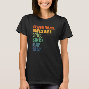 65th Birthday, May 1957, Men & Women, 65 Year Anni T-Shirt