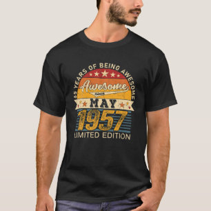 65Th Birthday May 2022 65 Years Born 1957 Limited T-Shirt