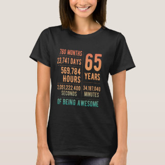 65th Birthday Men Women Funny 65 Years Old T-Shirt