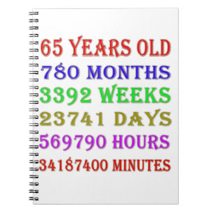 65th Birthday Milestones Notebook
