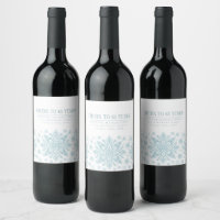 65th Birthday Minimalist Blue Snowflake Custom