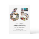 65th Birthday Number 65 Custom Photo Collage