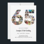 65th Birthday Number 65 Custom Photo Collage Invitation<br><div class="desc">Mark sixty five years of wonderful memories and adventures with this captivating 65th Birthday Number Photo Collage. This customisable template is the perfect blend of creativity and sentiment, allowing you to create a truly memorable gift for your loved one's special day. Capture the essence of incredible years in a single...</div>