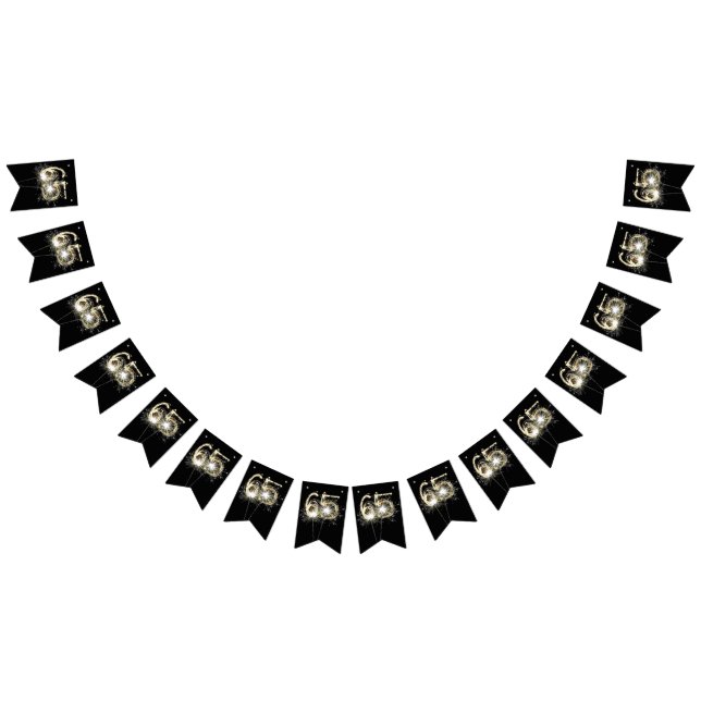 65th Birthday Or Anniversary Party Bunting (All)