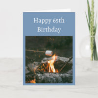 65th Birthday Party Camping Campfire Old Timer
