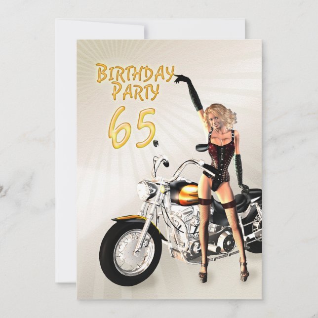 65th Birthday party Invitation (Front)