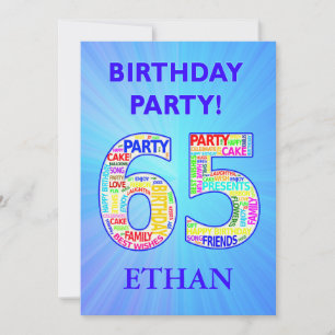 65th Birthday Party Invitation Add a Name