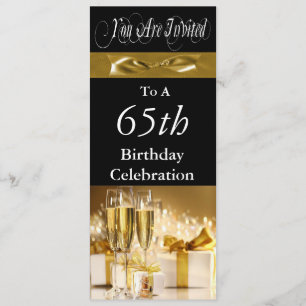 65th Birthday Party Personalised Invitation