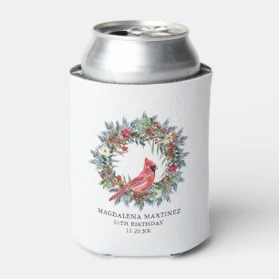 65th Birthday Red Cardinal Party Supplies Can Cooler