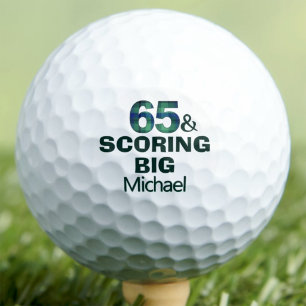 65th Birthday Scoring Big Custom Cool Gift Golf Balls