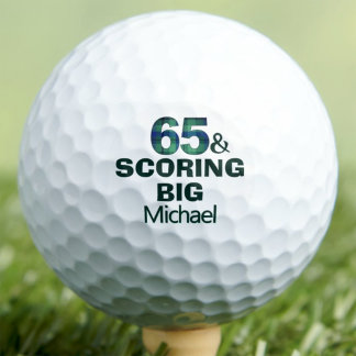 65th Birthday Scoring Big Custom Cool Gift Golf Balls